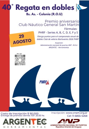 Afiche Regata en Dobles a Colonia